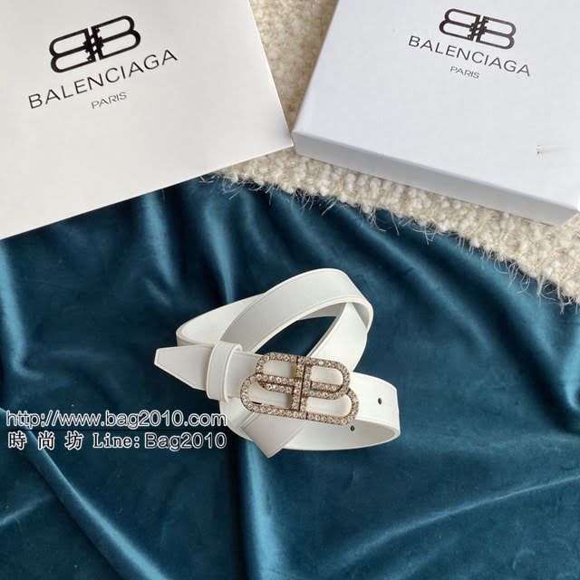 Balenciaga女士皮帶 巴黎世家BB經典logo扣腰帶 巴黎世家小牛皮皮帶  jjp1133